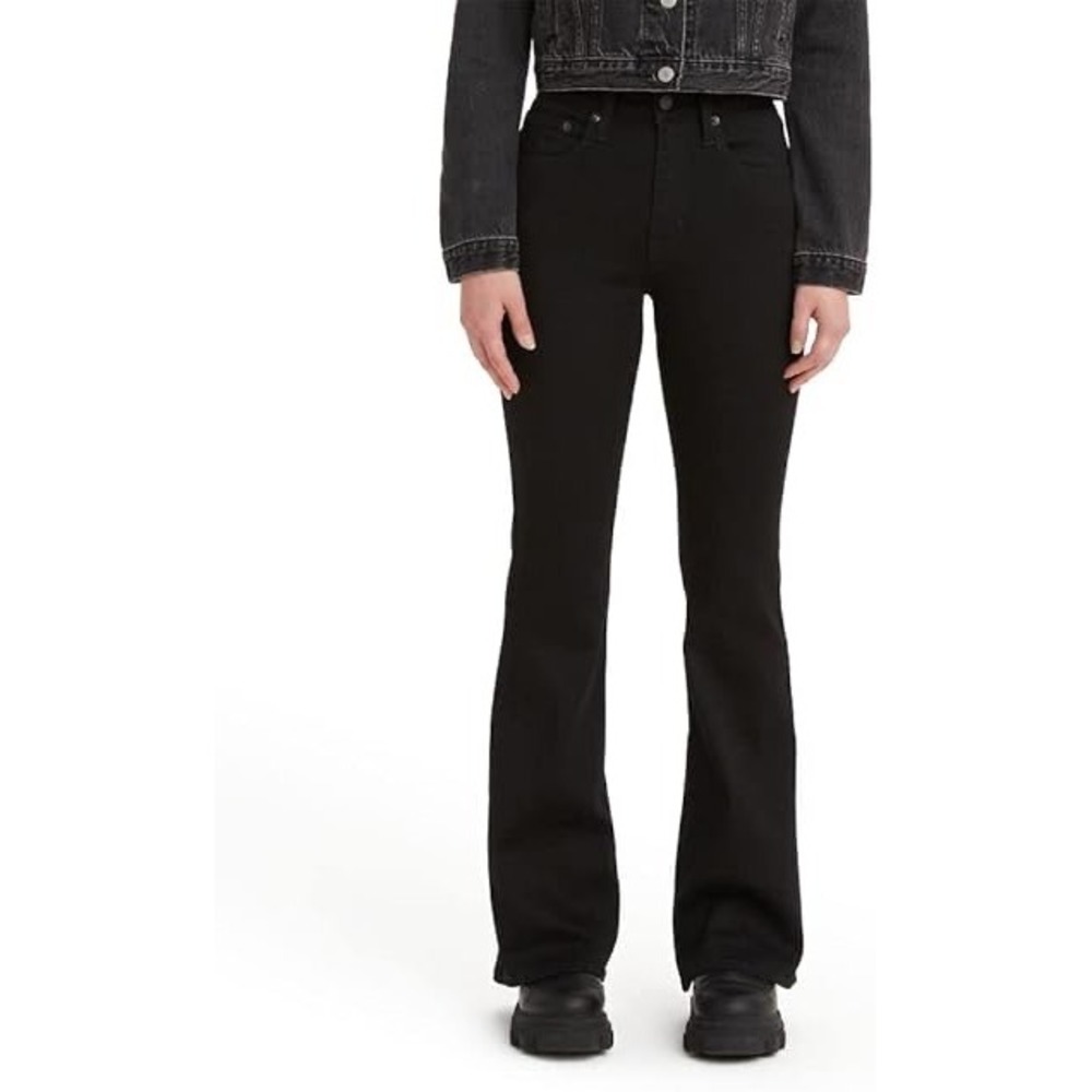 NWT Levi's Soft Black 726 High Rise‎ Flare Jeans 32 x 32